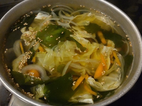 わかめの中華スープ　簡単